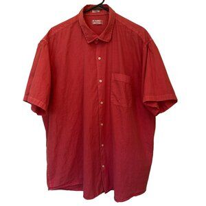 Peter Millar men's silk-blend salmon-color short-sleeve button-down shirt sz XXL